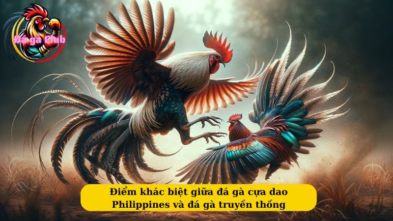 Điểm khác biệt giữa đá gà cựa dao Philippines và đá gà truyền thống